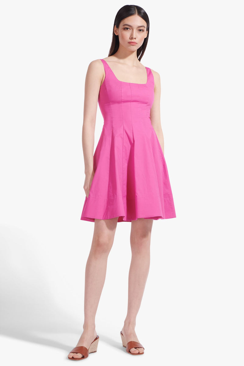 STAUD MINI WELLS DRESS PEONY